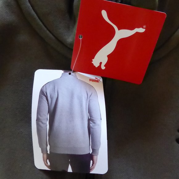 PUMA BRAND MENS OLIVE LONG SLEEVE TRACK JACKET WITH FULL ZIPPER (L) NEW WITH TAG - Picture 10 of 14